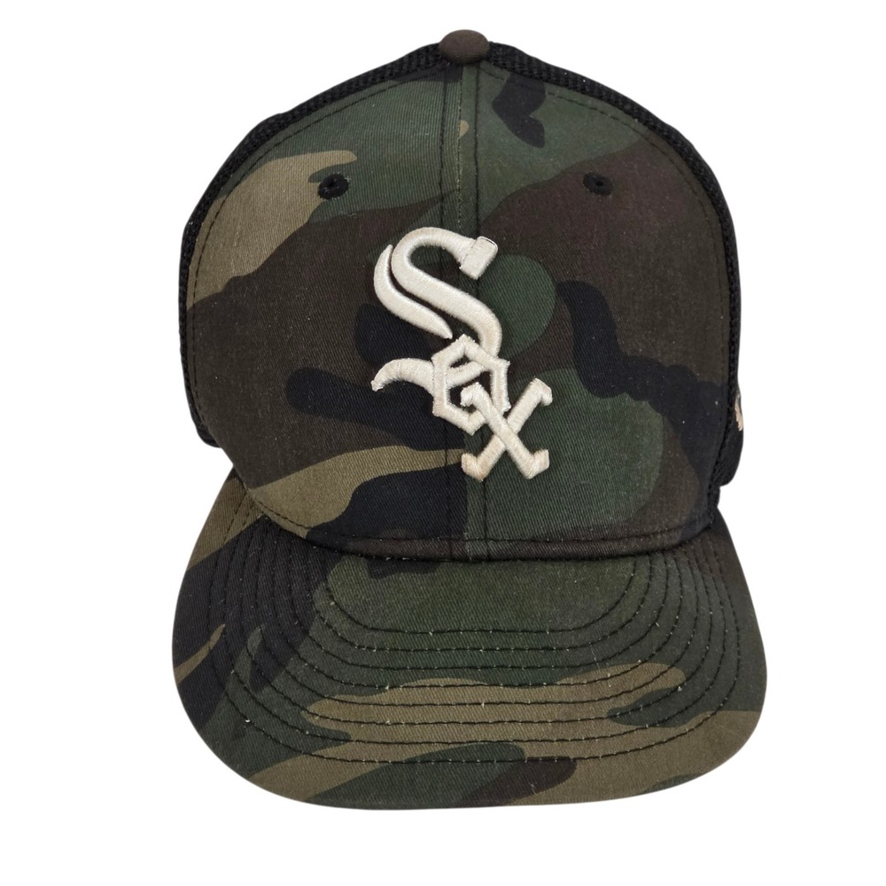 New Era Chicago White Sox Woodland Camo Trucker Hat 9FIFTY Snapback Cap MLB